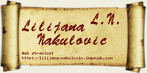 Lilijana Nakulović vizit kartica
